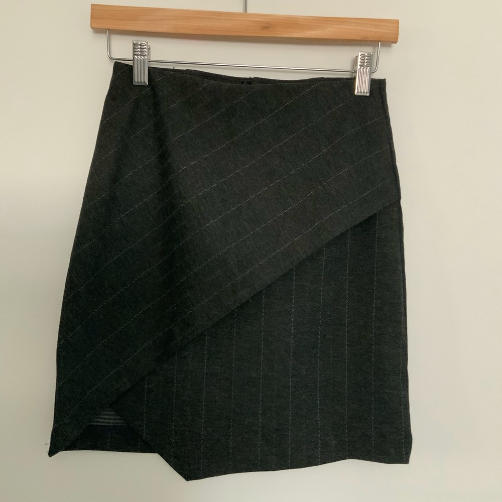 Grey Asymmetrical Skirt